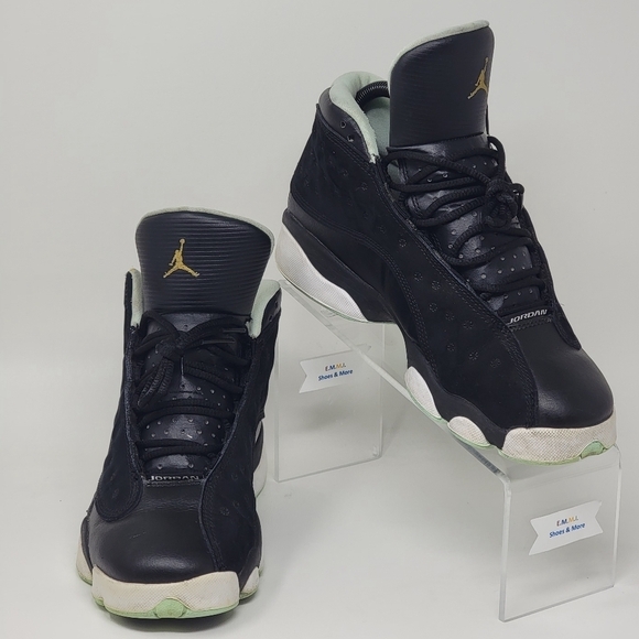 Nike Air Jordan 13 Retro Black Mint Foam GS439358-015 Youth Size 6Y Pre-owned - Picture 3 of 11